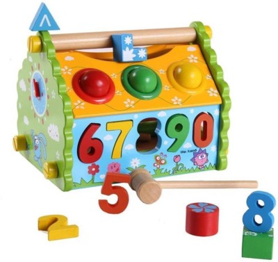 

Toy Arena Unbreakable Multi functional Activity play Wisdom House with hammer play game for kids(Multicolor)