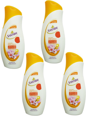 

SANTOOR WHITENING & UV PROTECTION BODY LOTION 125ML WITH SANDALWOOD & ALL SEASONS MOISTURISING(125)