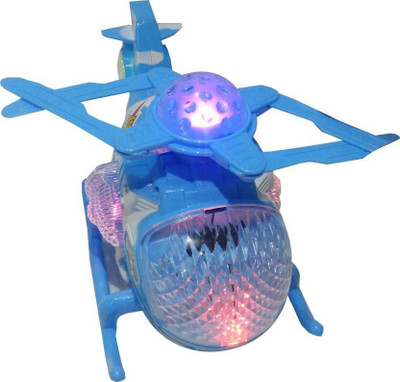 

A M TRADERS Musical Force Helicopter Toy, Bump and Go Action, Lights and Music(Multicolor)