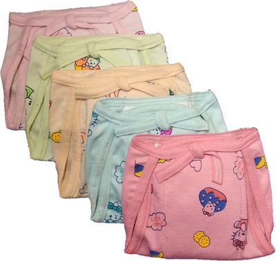 

Baby Shopiieee New Born Luxury Quality-Super Soft, Skin Friendly Fabric-Reusable Padded Diaper Nappies, Langot for new born baby - (0-3 Months) - Pack of 5 Pcs, Multicolor