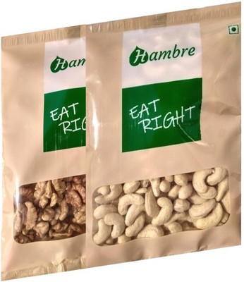 

Hambre Dry Fruit Combo Cashewnut, Kaju + Walnut, Akhrot, 250g each, pack of 2 Walnuts, Cashews(500 g, Pouch)
