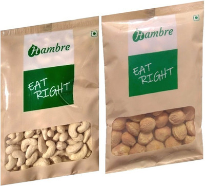 

Hambre Dry Fruit Combo, Cashewnuts, Kaju + Dry Apricot, Khumani, 500g (250x2), Pack of 2 Cashews, Almonds(500 g, Pouch)