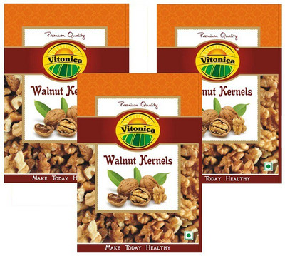 vitonica Walnut Kernels 750gm Walnuts(250 g, Vacuum Pack)
