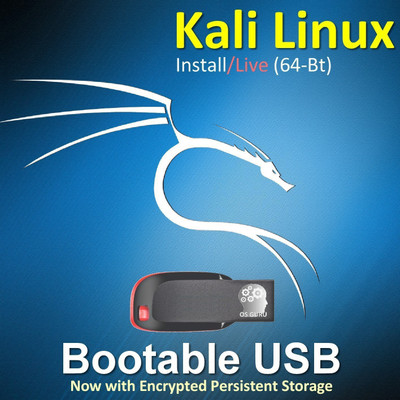 OSGuru 1 Kali Linux 2018.4 16GB Bootable USB Flash Drive with Encrypted Persistent Storage & NUKE Password 64-Bit