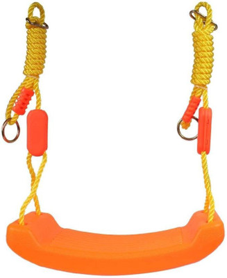 Nabhya Rectangular Plastic Swing Seat Set With Rope For Garden,Indoor,Outdoor Children(Orange)