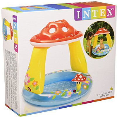 

crazy toys INTEX MUSHROOM SUNSHADE INFLATABLE BABY POOL(Multicolor)