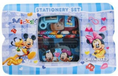 

JMD birthday gift 1eraser, 1 pencil box , 1 sharpner, 2 pencil, 1 book mickey Art Metal Pencil Box(Set of 1, Multicolor)