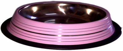 

Petsnhuman Large Round Steel Pet Bowl(1600 ml Pink)