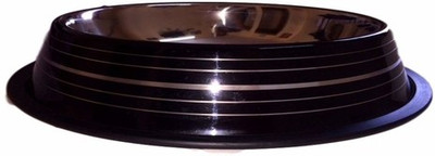 

Petsnhuman Extra Large_2800 ML Round Steel Pet Bowl(2800 ml Black)