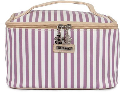 

Uberlyfe Vertical Strips Multipurpose Bag Cosmetic Bag(Purple)