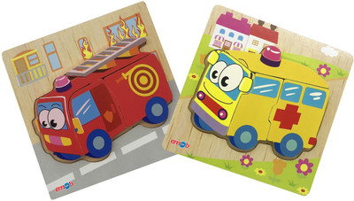 

Emob Set of 2 Unique Wooden 3D Puzzle Learning Toy with Different Themes and Background(2 Pieces)