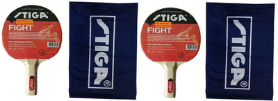 

Stiga Fight Table Tennis Racquet ( Pack of 2 ) With Cover ( Pack of 2 ) Multicolor Table Tennis Racquet(85)