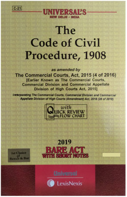 The Code Of Civil Procedure 1908 Bare Act With Short Notes(Paperback, Universal's)