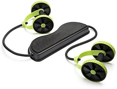 

Manogyam Thin Waist Fitness Workout Training Equipment Gym Excise Machine Resistance Tube(Green, Black), Black;green