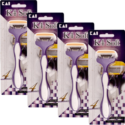 

Kai Razor soft (4 blade made for woman) pack of 4(Pack of 4)
