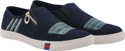

BJOS BJOS Stylish Denim Loafer Slip On Sneakers For Men(Blue