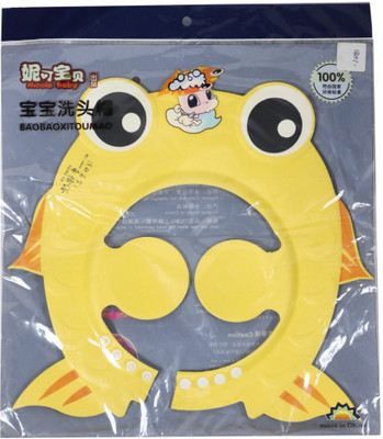 

Era Innovative Gifting Adjustable Safe & Soft Bathing Baby Shower Hair Wash Cap For kids - Yellow Color