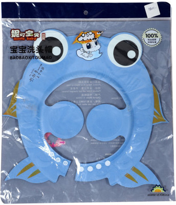 

Era Innovative Gifting Adjustable Safe & Soft Bathing Baby Shower Hair Wash Cap For kids - Blue Color