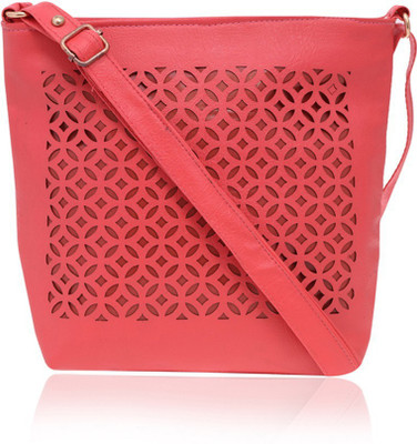 

minaar Women Casual, Evening/Party, Sports Pink Leatherette, PU Sling Bag