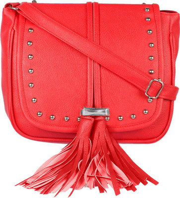 

Bpbag1 Women Casual Red PU Sling Bag