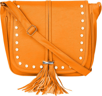 

Bpbag1 Women Casual Yellow PU Sling Bag