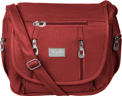 Bpbag1 Women Casual Maroon PU Sling Bag