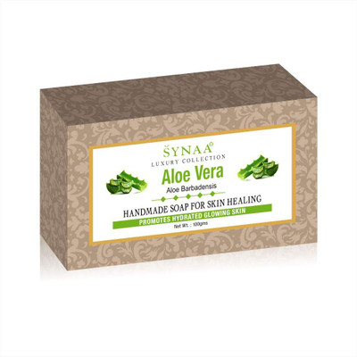 

Synaa Aloe Vera Handmade Soap for Hydrated Glowing Skin, Enriched with Aloe Vera (Pack of 6 )(600 g, Pack of 6)