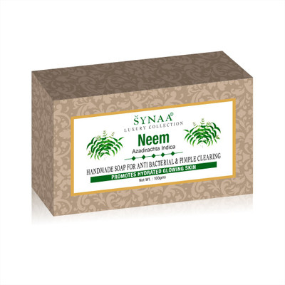 

Synaa Neem Handmade Soap for Hydrated Glowing Skin, Enriched with Neem (Pack of 6)(600 g, Pack of 6)