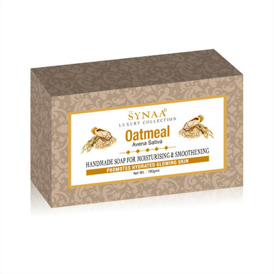 

Synaa Oatmeal Handmade Soap for Hydrated Glowing Skin, Enriched with Oatmeal(100 g)