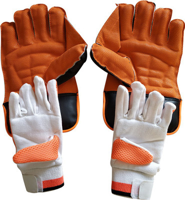 JetFire Orange Gloves Combo Wicket Keeping Gloves (, Orange