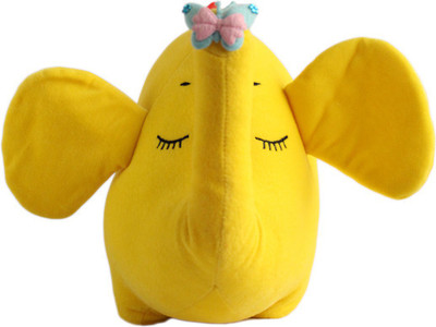 

Skycandle Decorative Yellow Elephant Toy Cushion| Soft Toys cum Cushion|Cushions for Bed, Chairs, Outdoors, Patio| Perfect Gift for Kids - 10 cm(Yellow)