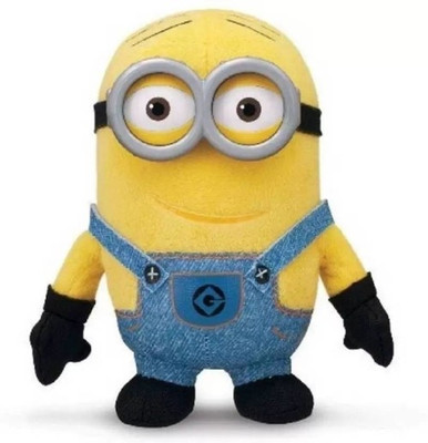 

popo Minion soft toy with 3D eyes for kids and teens - 23 cm (Yellow) - 23 cm(Yellow)