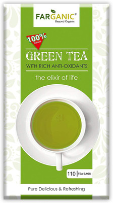 

FARGANIC Buy 100% Pure Organic Green Tea Bag - 110 Tea Bags (100 Tea Bags+10 Tea Bags) Green Tea Bags(110 Bags, Box)