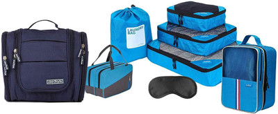 

Uberlyfe Travel Organizer Set - Packing Cubes Travel Organizer Cubes for Clothing/Luggage/with Shoe Bag, Toiletry Bag, Swim Bag and Eye mask(Multicolor)