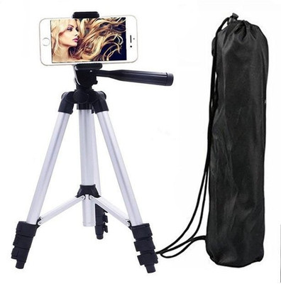 

Casadomani 3110 Tripod with Professional Style 3 Dimensional Head & Quick Release Plate Portable Adjustable Foldable Aluminum Lightweight Mobile Phone Camera DSLR/SLR Digital Camera Camcorder Stand With Mobile Holding Clip Monopod, Tripod(Silver, Black, S