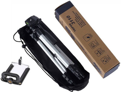 

Oxhox Tripod-3110 Portable Adjustable Original Aluminum Lightweight Camera Stand With Three-Dimensional Head & Quick Release Plate For Video Cameras and mobile Tripod Tripod (Black, Silver, Supports Up to 1000 g) Tripod(Silver, Black, Supports Up to 3200)