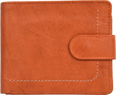 

Accezory Men Tan Genuine Leather Wallet(11 Card Slots)