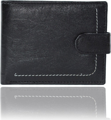 

Huntsman Men Black Genuine Leather Wallet(10 Card Slots)