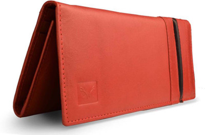

Forester Women Casual Red Genuine Leather Wallet(13 Card Slots)