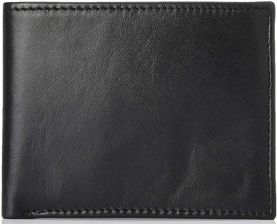 

URBAN TEE Men Black Genuine Leather Wallet(3 Card Slots)
