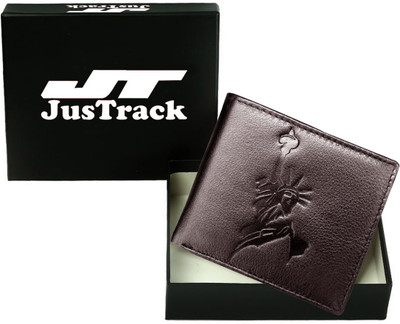 

Justrack Men Brown Genuine Leather Wallet(1 Card Slot)