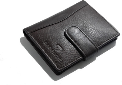 

QAD FLYING Men Brown Genuine Leather Card Holder(20 Card Slots)