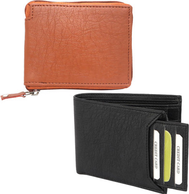 

Fillincart Men Black, Tan Artificial Leather Wallet(7 Card Slots)