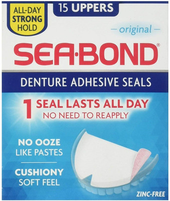 

Sea-Bond Denture Adhesive Wafers Uppers -- 15 Wafers Adhesive Band Aid(Set of 1)
