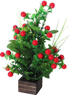 

eMani Multicolor Cherry Blossom Artificial Flower with Pot(12 inch, Pack of 1)