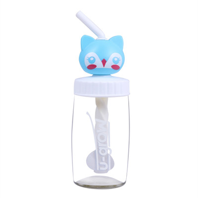 

U-grow BLUE CUTE CAT GLAAS/SIPPER FOR BABY/KIDS - 340 ml(Blue)