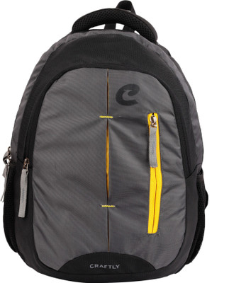 

CRAFTLY 17 Inch Black & GREY, YELLOW 30.0 Backpack(Black, Yellow, Grey)