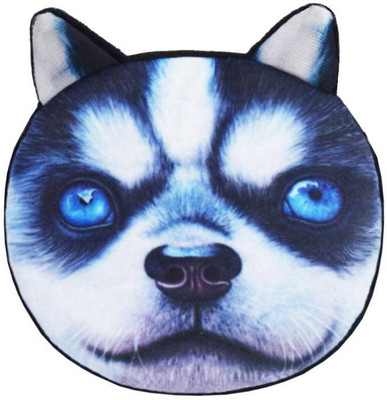 

Jholmaal 3D Dog Face Bag Pouch Wallet for makeup, accessories, small items storage New Design Zipper Travel Accessory Case | Buggy Bag Pouch Kids 3D Animals Meme designs novelty gift item. Much wow! Very amused! 1 Bag only (Husky) Plush Bag(Multicolor, 4 