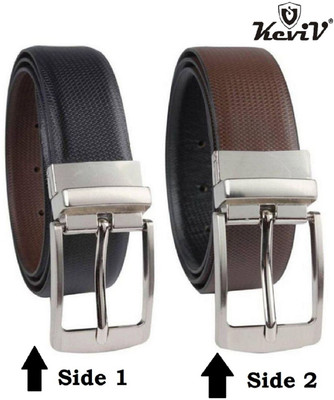 

Keviv Men Casual, Formal, Party, Evening Black, Brown Genuine Leather Reversible Belt