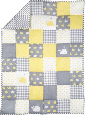 

Rajrang Printed  Crib Baby Blanket(Cotton, Yellow, Grey, Grey;yellow